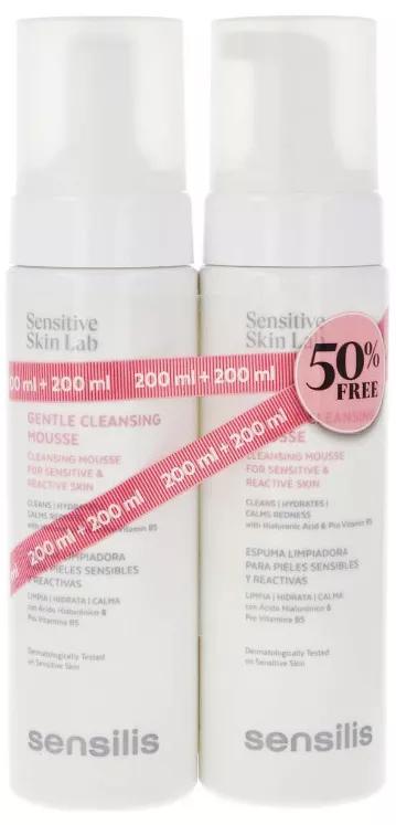 Sensilis Mousse Limpiadora Piel Seca y Sensible 2x200 ml