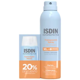 Isdin Fusion Water Magic SPF50 50 ml + Isdin Wet Skin Spray Transparent SPF50 250 ml