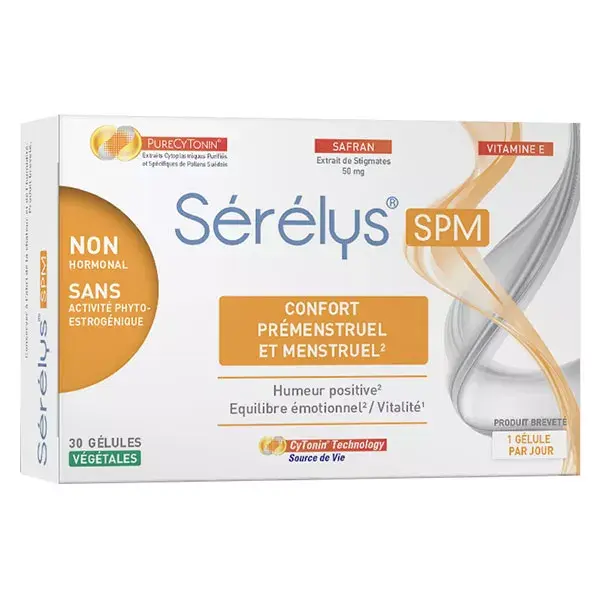 Sérélys SPM Confort Prémenstruel et Menstruel 30 gélules végétales