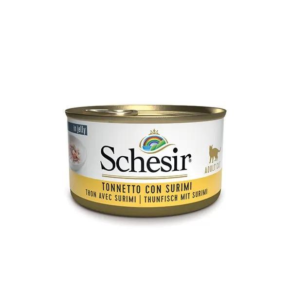 Schesir Tonnetto Con Surimi Lattina Cibo Umido Gatto Adulto 85G