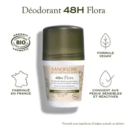 Sanoflore Déodorant Flora Roll-On 48h Bio 50ml