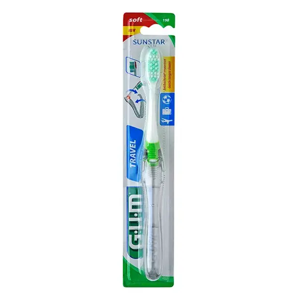 GUM toothbrush teeth travel soft compact ref 158