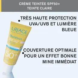 Uriage Bariésun Crème Solaire Visage Teinte Claire SPF50+ 50ml