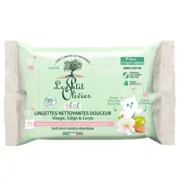 Le Petit Olivier - Lingettes Nettoyantes Douceur - Bébé - Dès La Naissance - x56