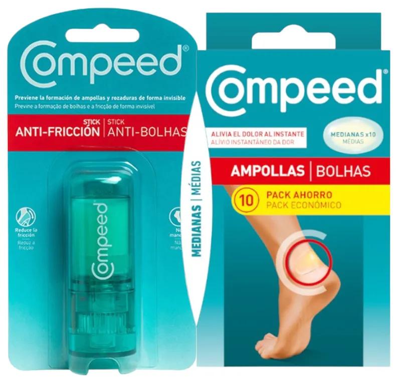 Stick antifriction Compeed + Ampoules moyennes Compeed 10 unités
