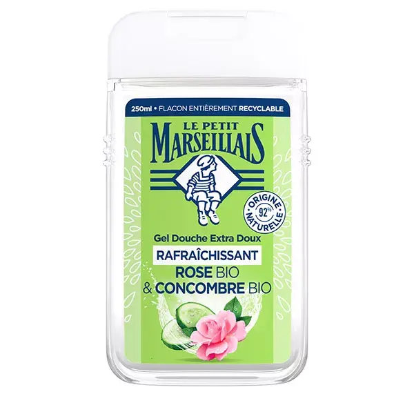 Le Petit Marseillais Gel Douche Extra Doux Rafraîchissant Rose Concombre 250 ml