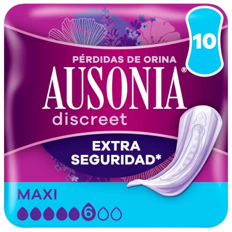 Ausonia Discreet Compresa Maxi Pérdidas Orina Mujer 10 uds