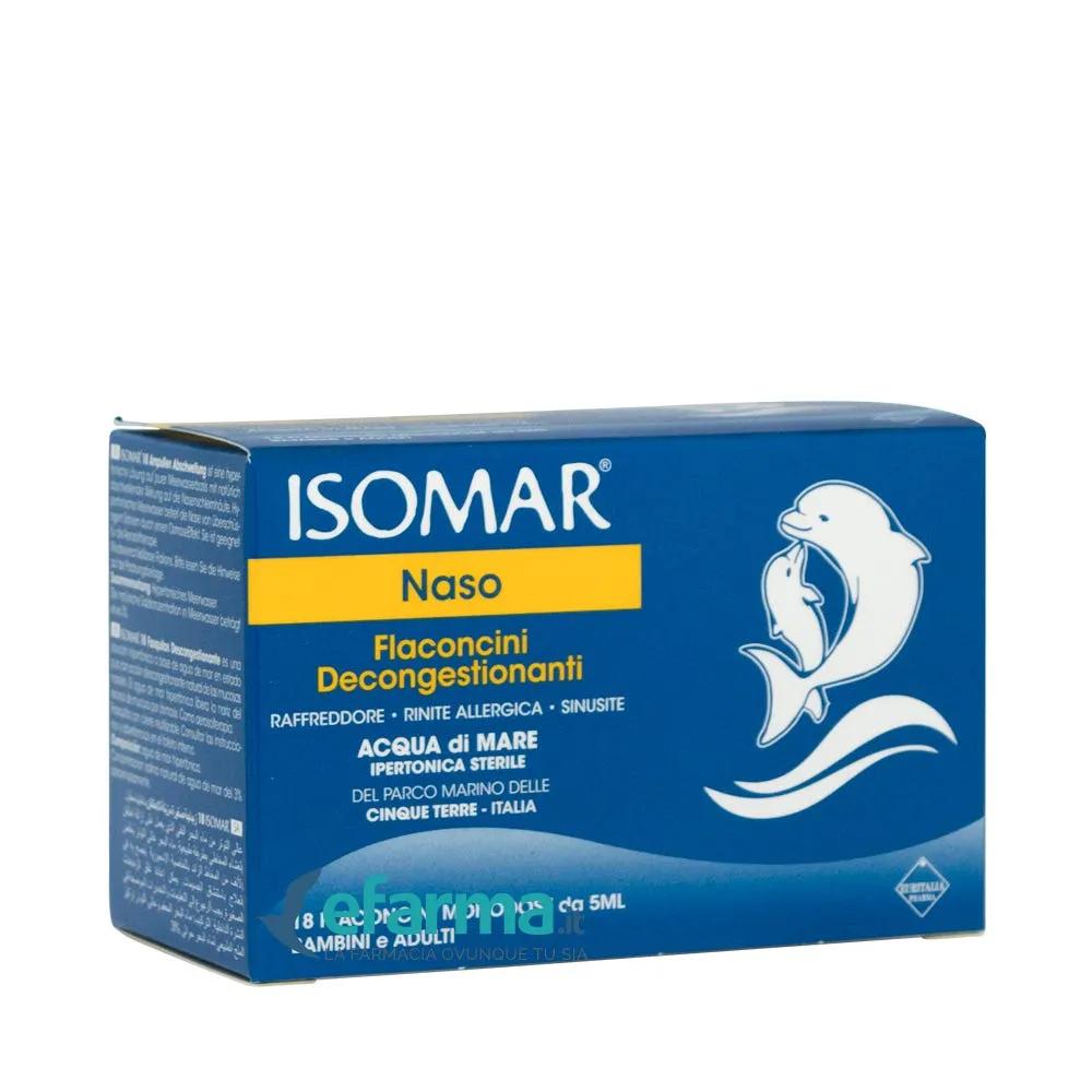 Isomar Naso Flaconcini Decongestionanti Acqua di Mare Ipertonica 18 Monodose