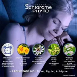 Santarome Phyto - Somnifor 4 Actions - Mélatonine 1,9mg + Plantes - 30 comprimés