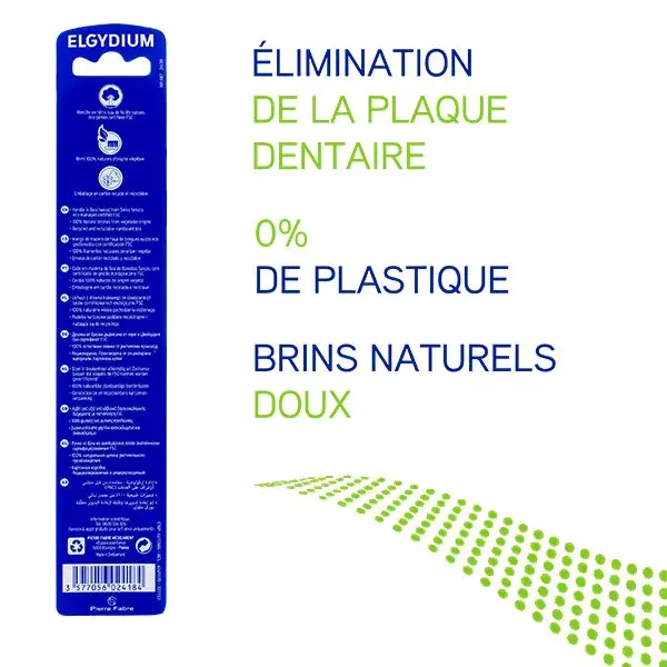 Elgydium Anti-Plaque Brosse à Dents en Bois Medium