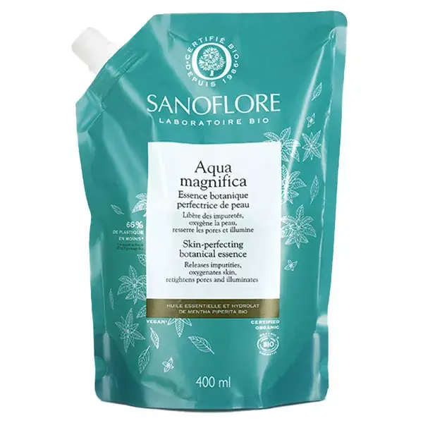 Sanoflore Aqua Magnifica Essence Botanique Visage Anti-Imperfections Recharge Bio 400ml