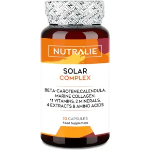 Nutralie Solar Complex con Colágeno y Aminoácidos Bronceador y Protector 30 Cápsulas