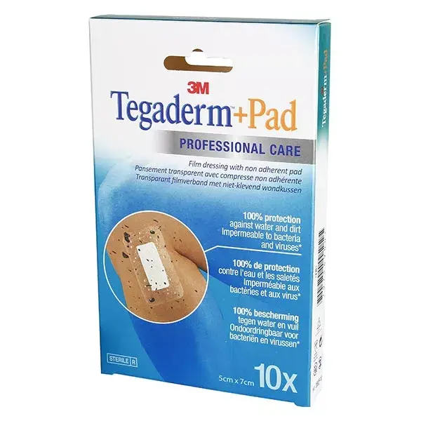 3M Tegaderm + Pad Pansement Transparent Stérile 5cm x 7cm 5 unités
