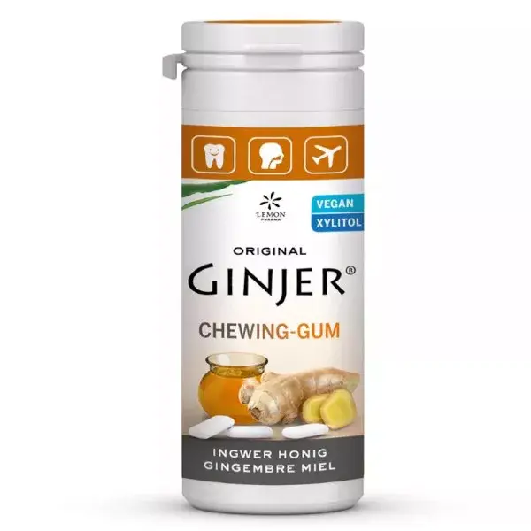 Lemon Pharma Ginjer Chewing Gum Ginger Honey 30g