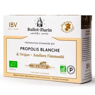 Ballot-Flurin Santé Preparazione Dinamizzata Propolis Bianca Origano Bio 10 fiale