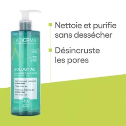 A-Derma Biology AC Gel Moussant Nettoyant Purifiant 400 ml