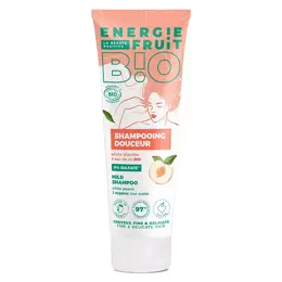 Energie Fruit Cheveux Fins et Délicats Shampoing Douceur Pêche Blanche & Eau de Riz Bio 250ml