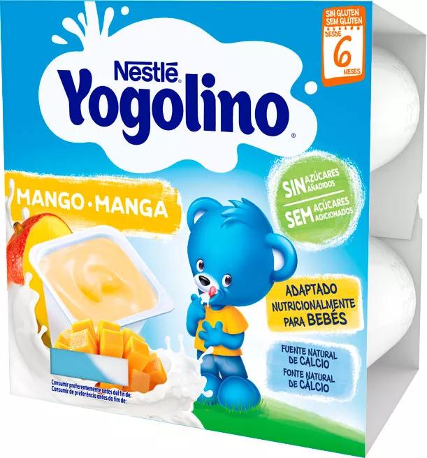 Nestlé Yogolino Pote Manga Sem Açúcar +6m 4x100 gr