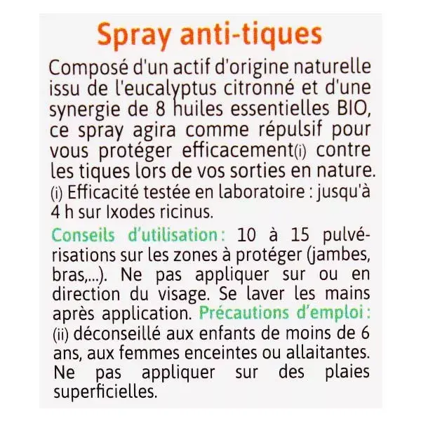 Ladrôme Spray Anti-Tiques Bio 50ml