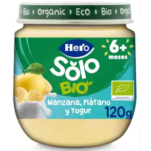 Hero Solo Iogurte, Maçã e Banana Jar 120 gr