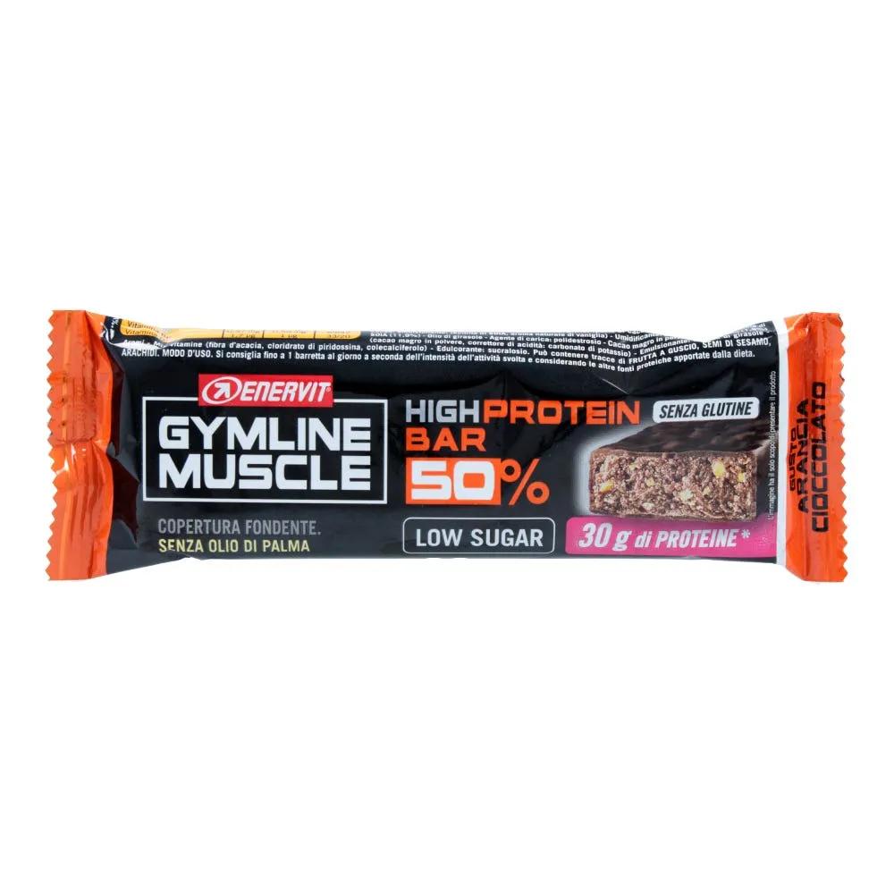 Enervit Gymline Muscle High Protein Bar 50% Barretta Proteica Arancia e Cioccolato 60 g