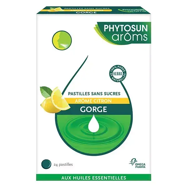 Phytosun Arôms Pastille Sans Sucre Gorge Citron 24 Unités