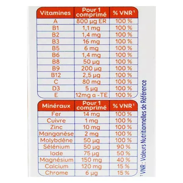 Alvityl Vitalité effervescents 12 vitamines 10 minéraux dès 12 ans 30 comprimés