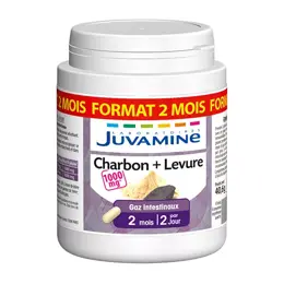 Juvamine Charbon Levure 120 gélules