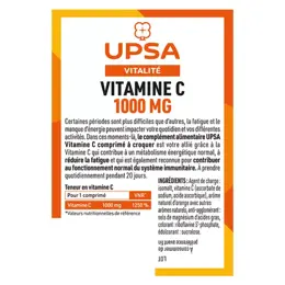 UPSA Lot Promo Vitamine C 1000mg 2x20 comprimés à croquer