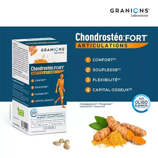 EA Pharma Chondrostéo Fort Muscle & Joint Supplement Tablets x 120 