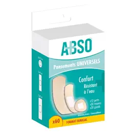 Marque Verte ABSO Pansements universels pack familial - Boîte de 60