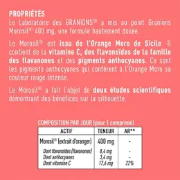 GRANIONS MOROSIL ® 400 mg - Morosil Perte de Poids - 60 Comprimés -Format 2 Mois