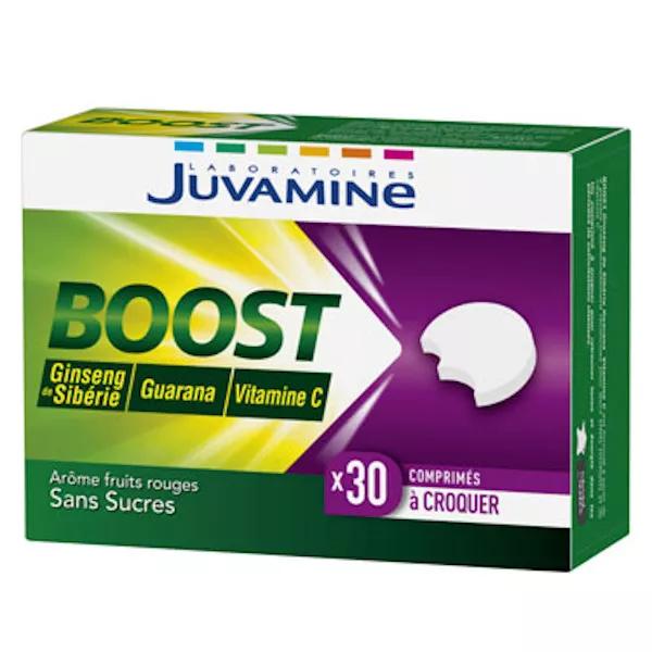 Juvamine Boost Vitamina C Ginseng Guaraná 30 comprimidos masticables