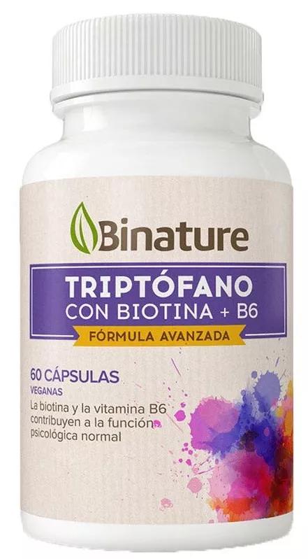 Binature triptofano, biotina e vitamina B6 60 cápsulas