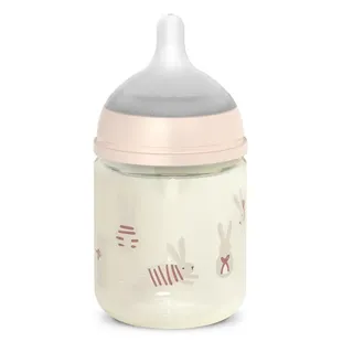 Suavinex, Wonderland, Biberon in vetro SXPro S Tettarella - Wonderland Rosa - 120 ml