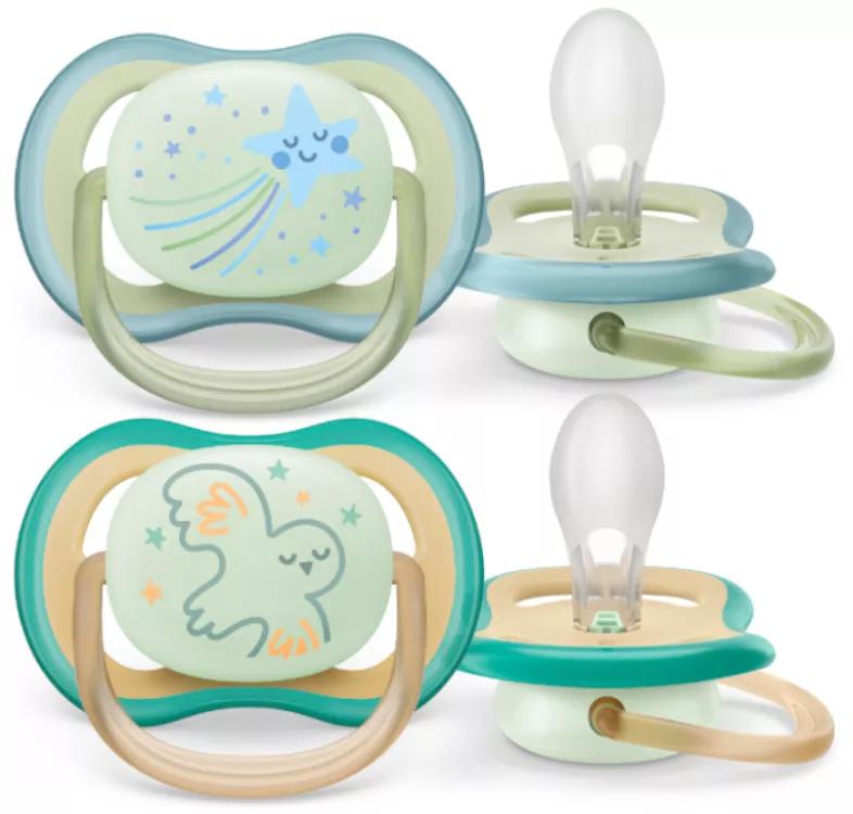 Succhietti Philips Avent Ultra Air Night Bambino 0-6m 2 unità