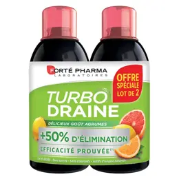 Forté Pharma TurboDraine Agrumes Draineur Minceur Elimination Lot de 2 x 500ml