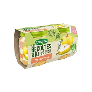 Blédina Récoltes Bio Purea Mele e Pere 2 x 130g