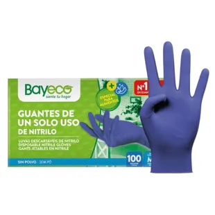 Bayeco Nitrile Gloves Blue Size S 100 units