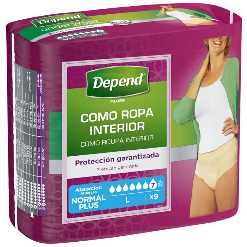 Depend Extra Discreet Adult Diaper Normal L Women 9 units