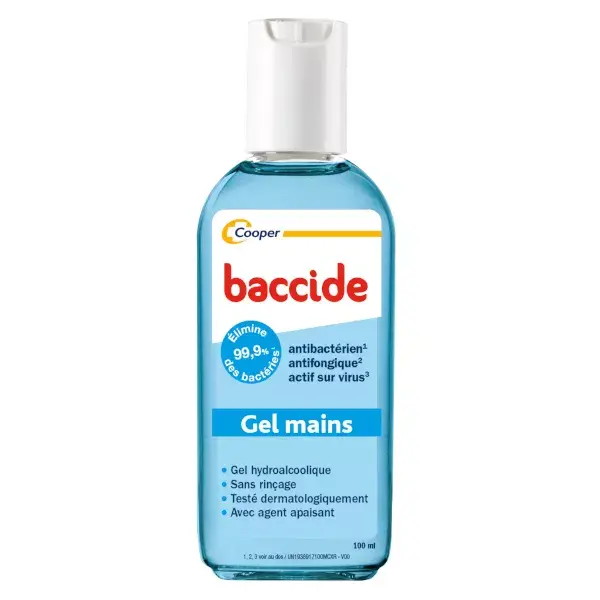 Baccide Gel Mains Hydroalcoolique Bleu 100ml
