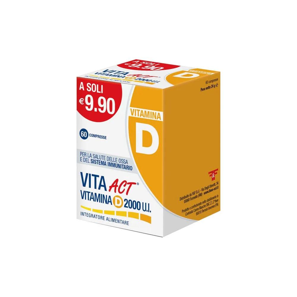 Vita Act Vitamina D 2000 UI Integratore Per Il Sistema Immunitario 60 Compresse