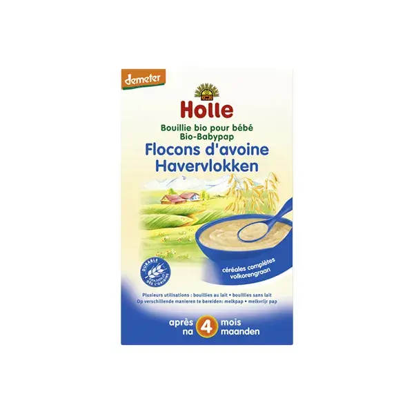 Holle Bouillie Flocons d'Avoine Bio +4m 250g