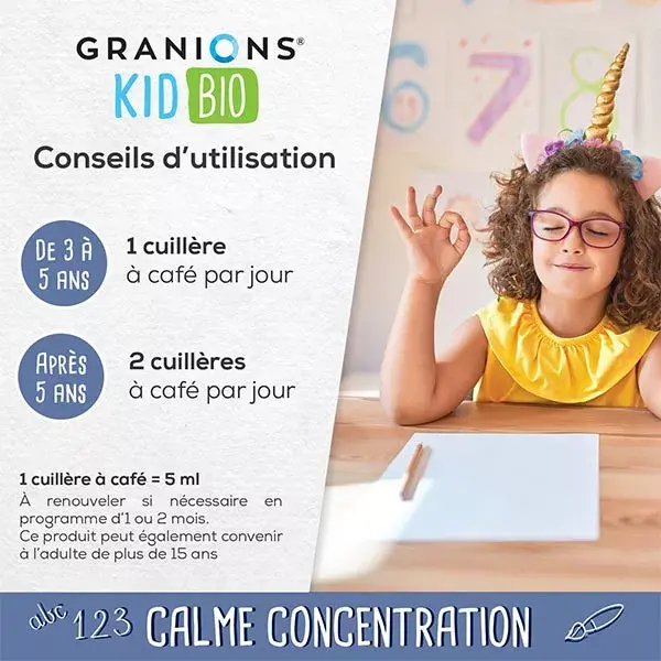 Granions Kid Bio Calme et Concentration 125ml