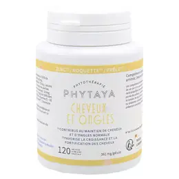 Phytaya Cheveux et Ongles Zinc Cystine B6 120 gélules