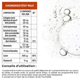 GRANIONS CHONDROSTEO+ MAX - Collagène Marin, Acide Hyaluronique, Curcuma -1 mois