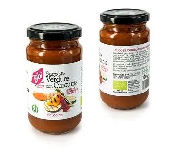 VeganOk Bibi' Sugo Alle Verdure & Curcuma Biologico 190 g