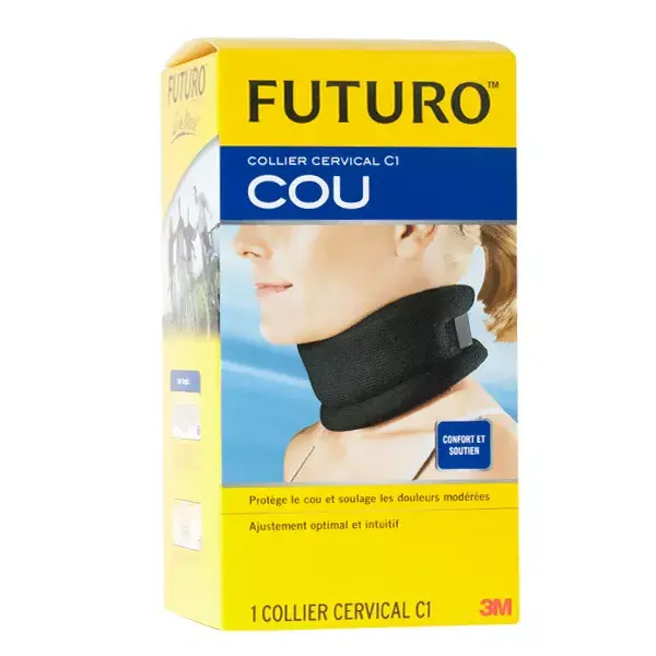 Futuro Collare Cervicale C1 Nero 7,5 cm L-XL
