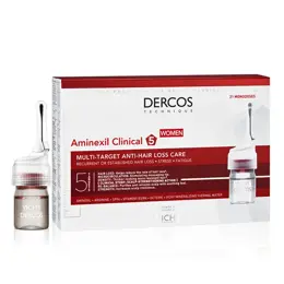 Vichy Dercos Soin Anti-Chute Cheveux Aminexil Clinical 5 Femme 21 x 6ml