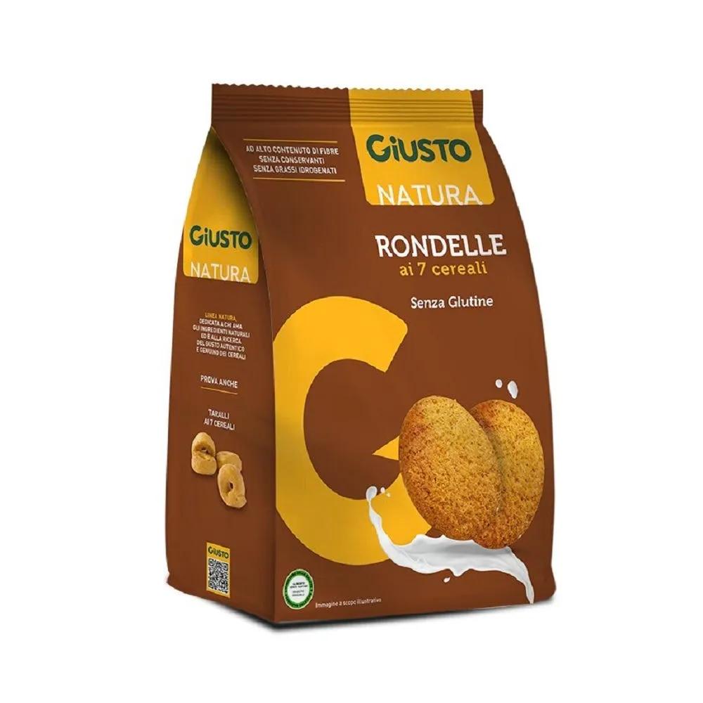 Giusto Natura Rondelle Ai 7 Cereali Biscotti Senza Glutine 250 g